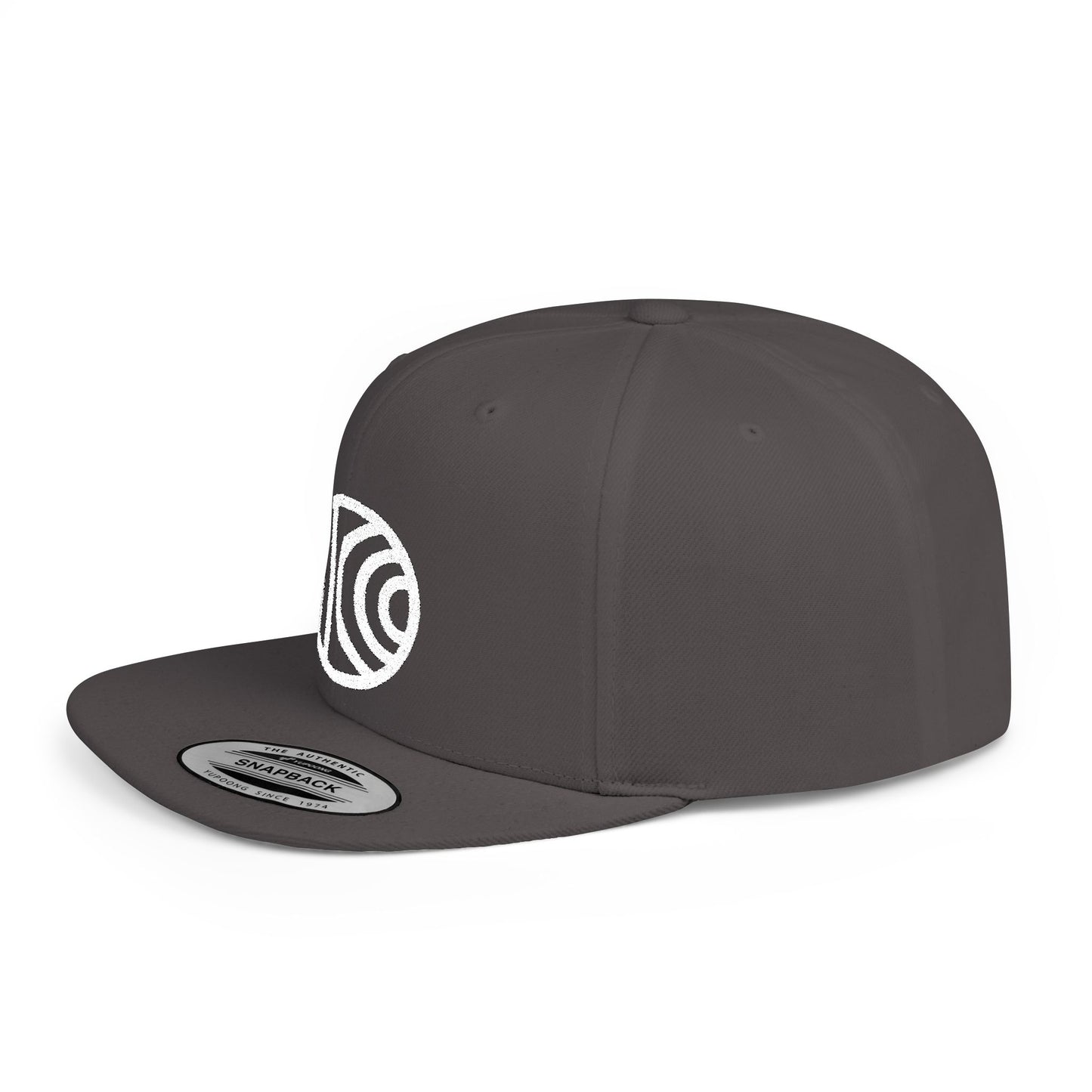 Flat Bill Snapback - white logo - 7 Colors