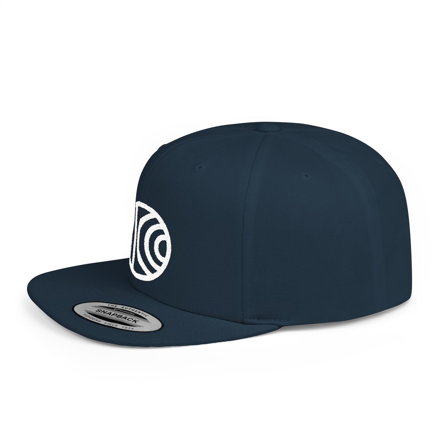 Flat Bill Snapback - white logo - 7 Colors