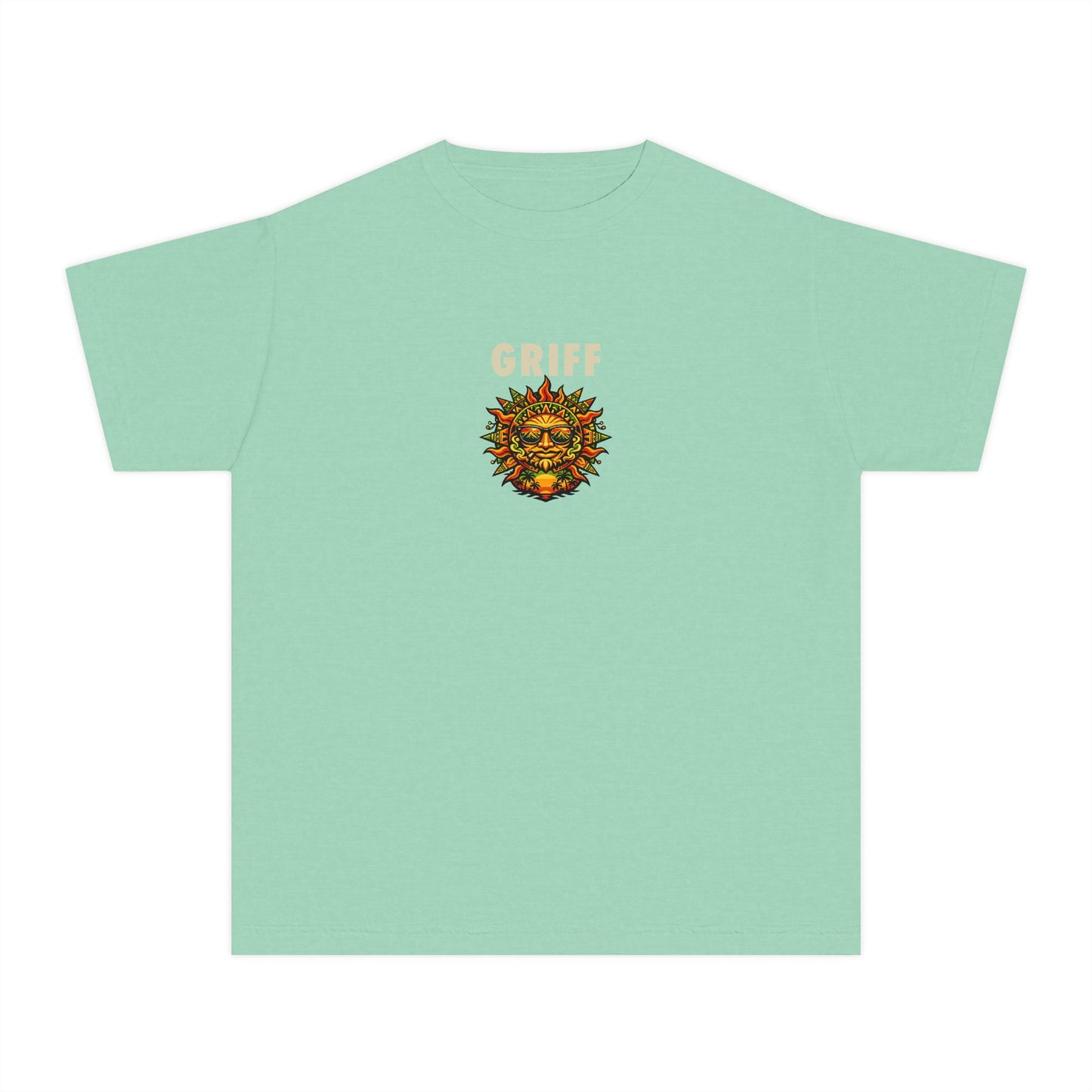 Youth Tee — 'GRIFF' Sunflower Logo Graphic
