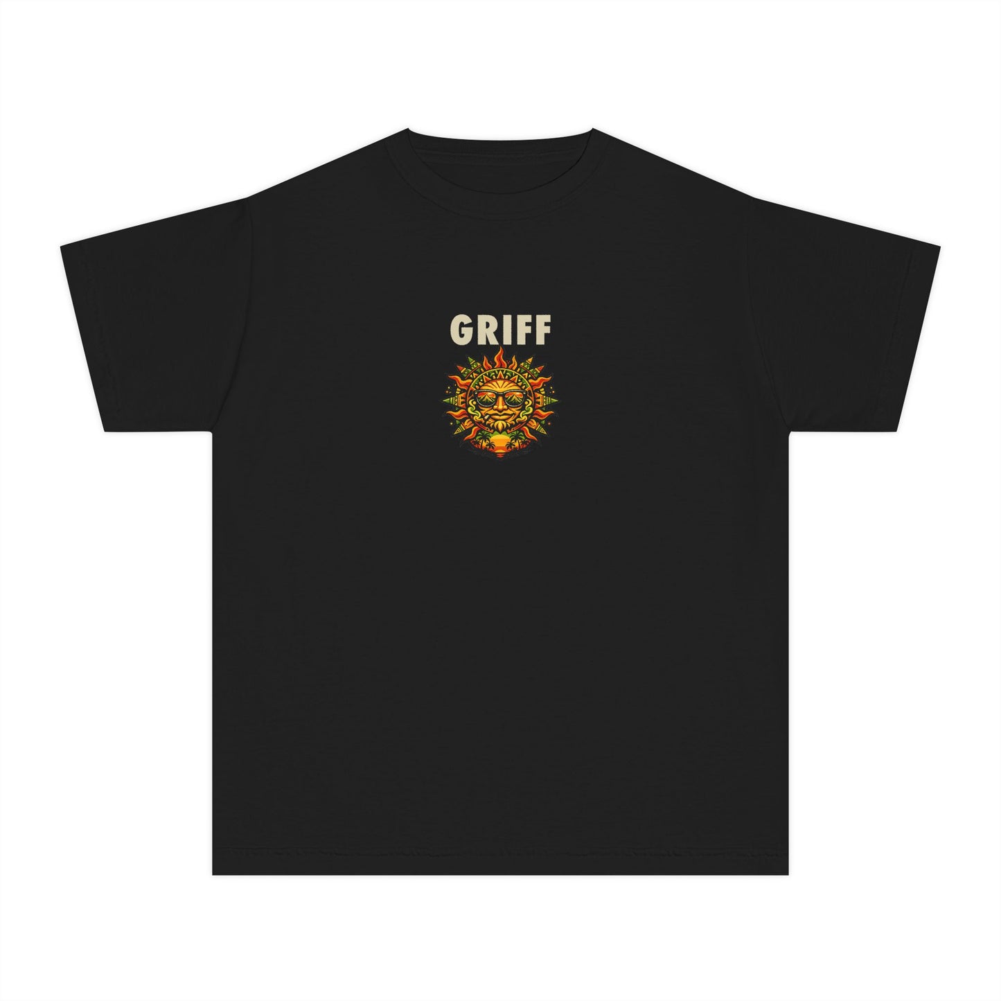 Youth Tee — 'GRIFF' Sunflower Logo Graphic