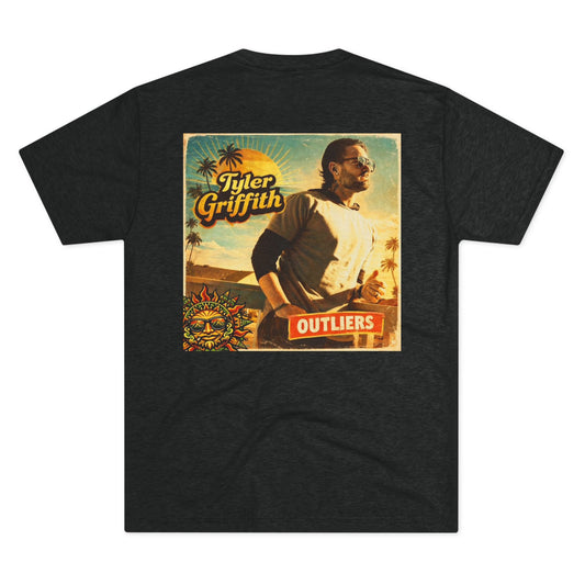 Outliers album on back of Griff T