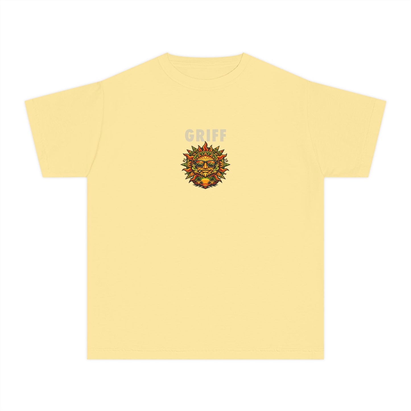 Youth Tee — 'GRIFF' Sunflower Logo Graphic