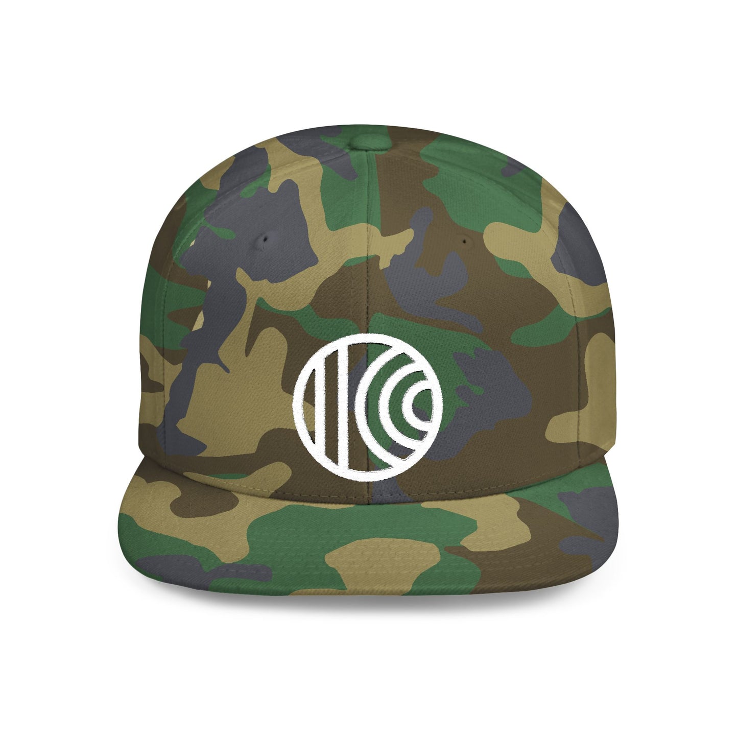 Flat Bill Snapback - white logo - 7 Colors