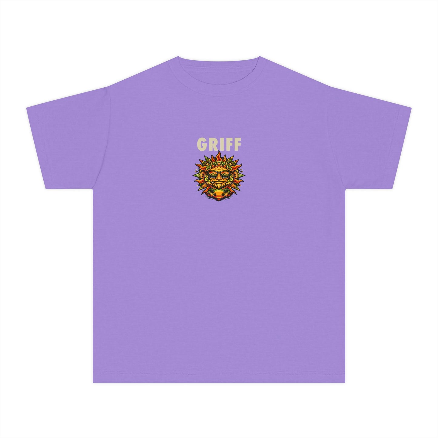 Youth Tee — 'GRIFF' Sunflower Logo Graphic