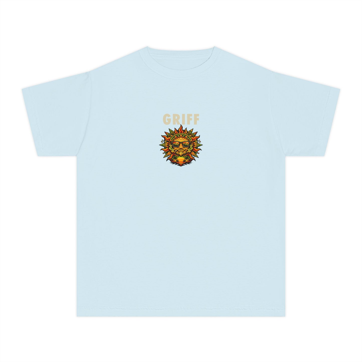 Youth Tee — 'GRIFF' Sunflower Logo Graphic