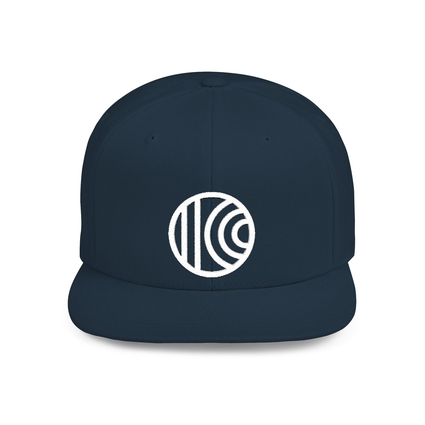 Flat Bill Snapback - white logo - 7 Colors