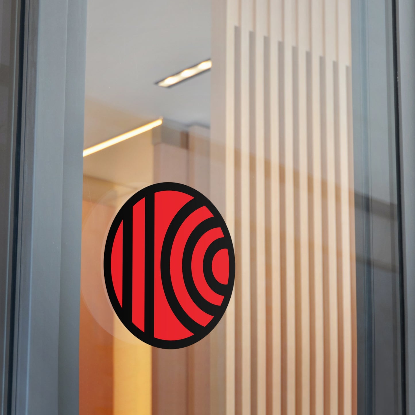 Bold Red and Black Round Vinyl Stickers - Perfect for Decorating Laptops, Water Bottles, and More!