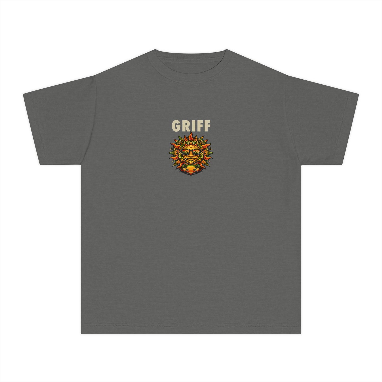 Youth Tee — 'GRIFF' Sunflower Logo Graphic