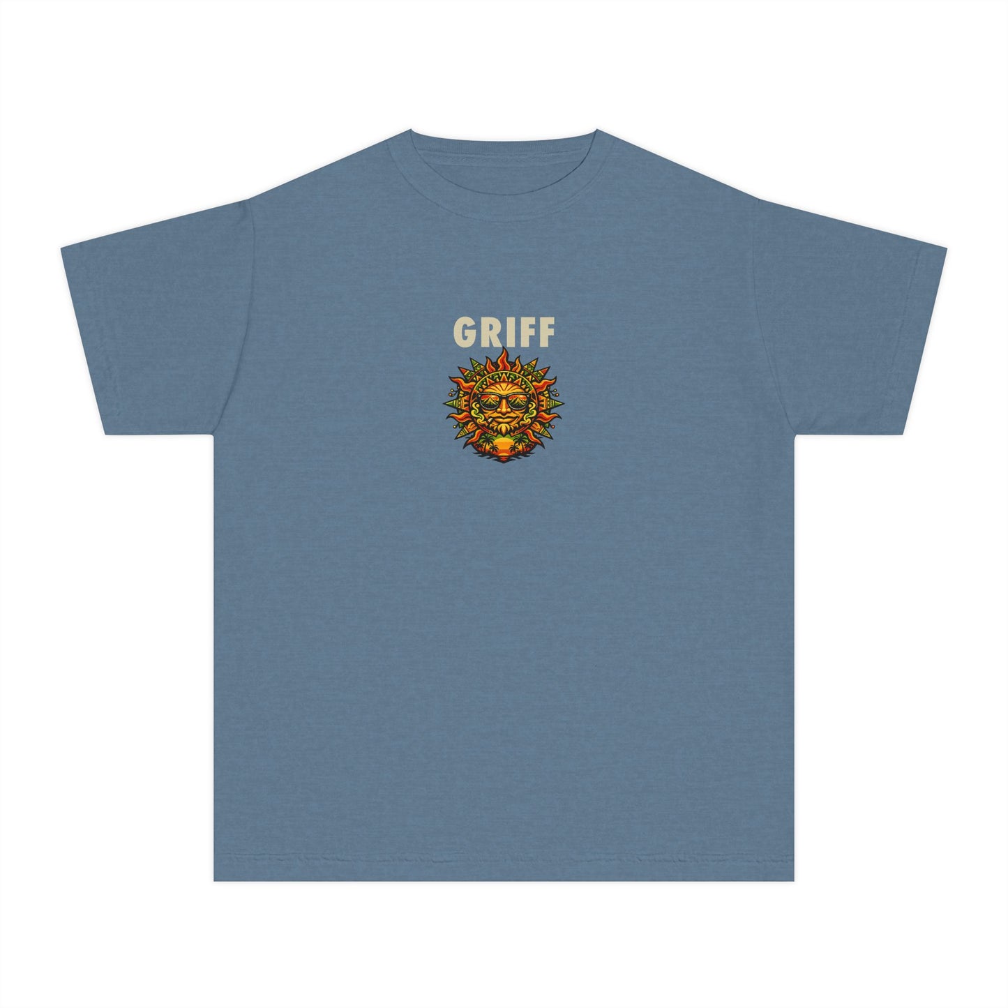 Youth Tee — 'GRIFF' Sunflower Logo Graphic