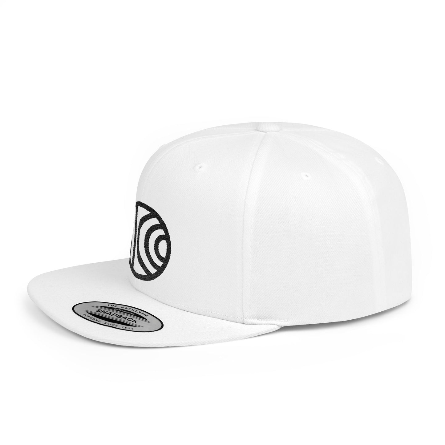 Flat Bill Snapback black logo, 8 Colors
