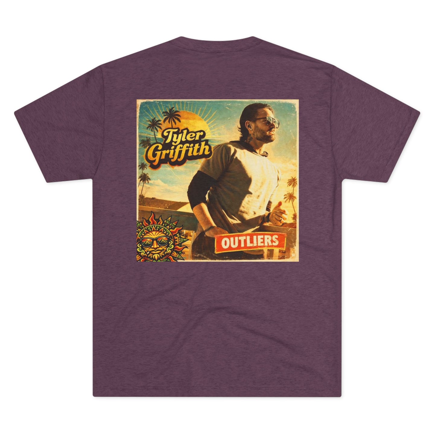 Outliers album on back of Griff T