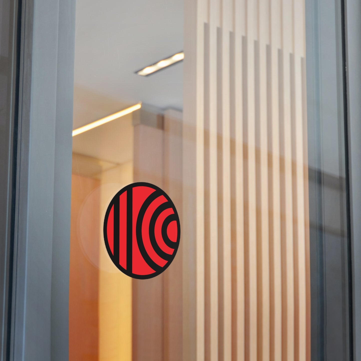 Bold Red and Black Round Vinyl Stickers - Perfect for Decorating Laptops, Water Bottles, and More!